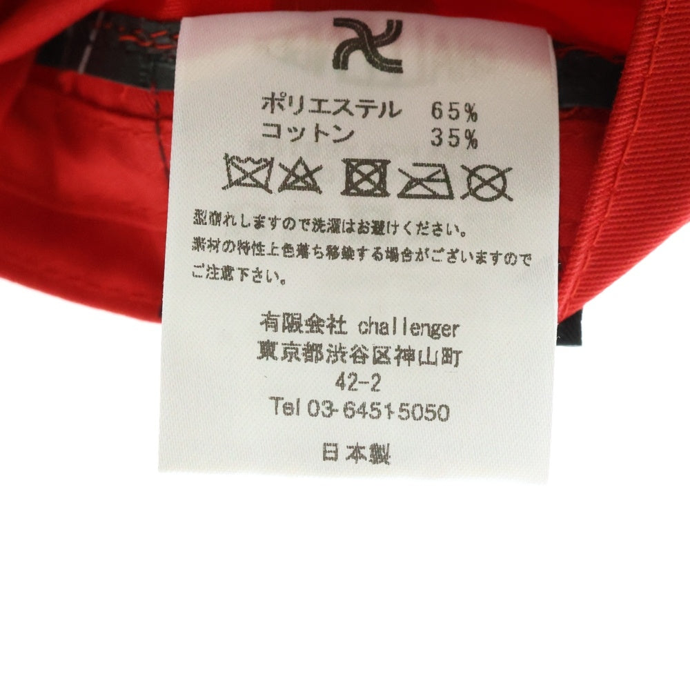 CHALLENGER(チャレンジャー) ×HAROSHI xBUDWEISER ×ハロシ ×バドワイザ- ロゴプリント ベースボールキャップ 帽子 レッド CLG BUD 025-004