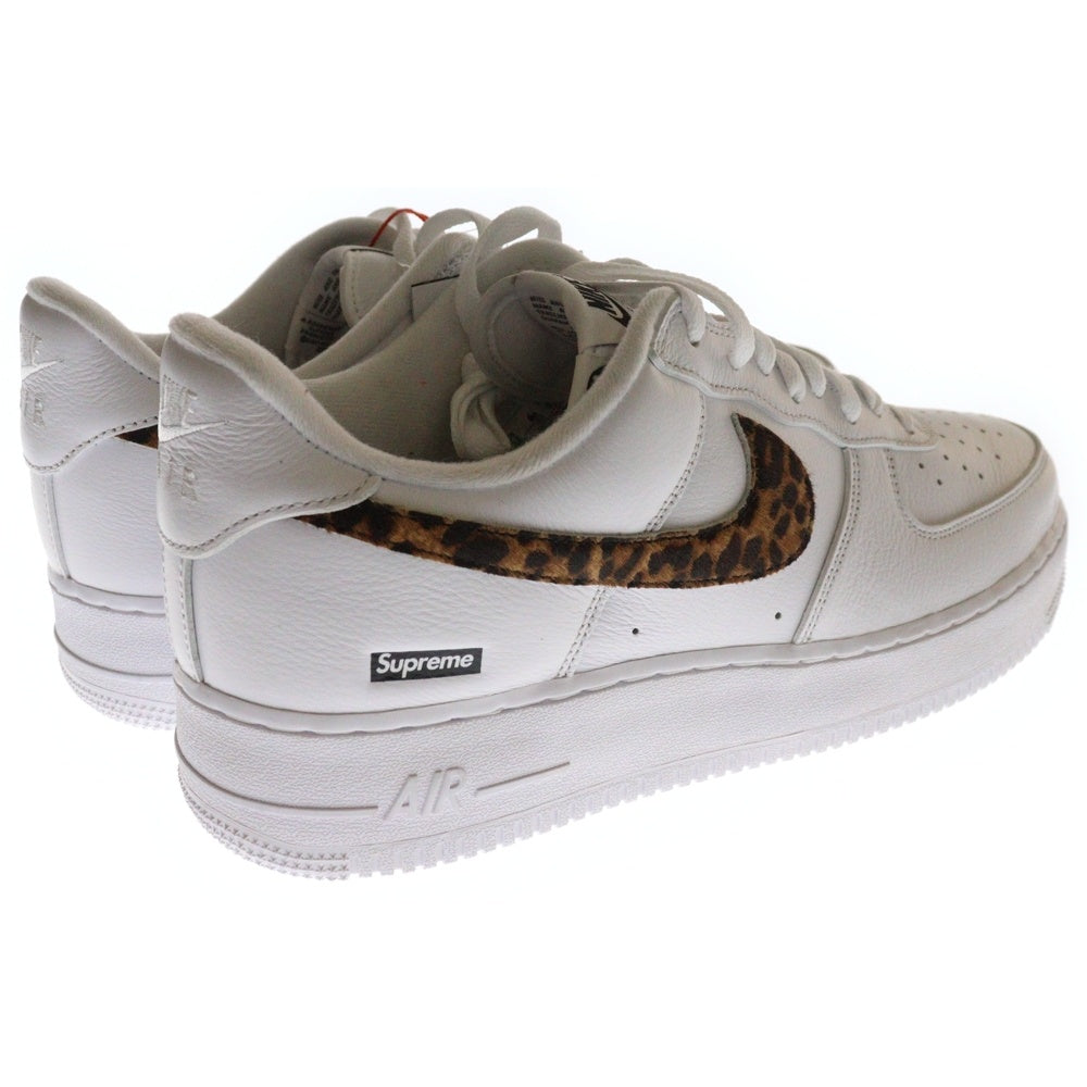 NIKE(ナイキ) 25SS ×SUPREME ×GOODENOUGH AIR FORCE1 LOW シュプリーム グッドイナフ レオパードロゴ ローカットスニーカー ホワイト US12/30cm IM3483-100