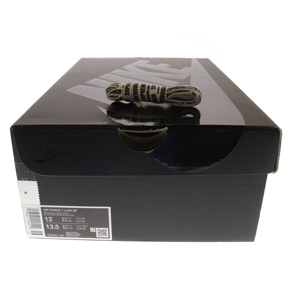 NIKE(ナイキ) 25SS ×SUPREME ×GOODENOUGH AIR FORCE1 LOW シュプリーム グッドイナフ レオパードロゴ ローカットスニーカー ホワイト US12/30cm IM3483-100