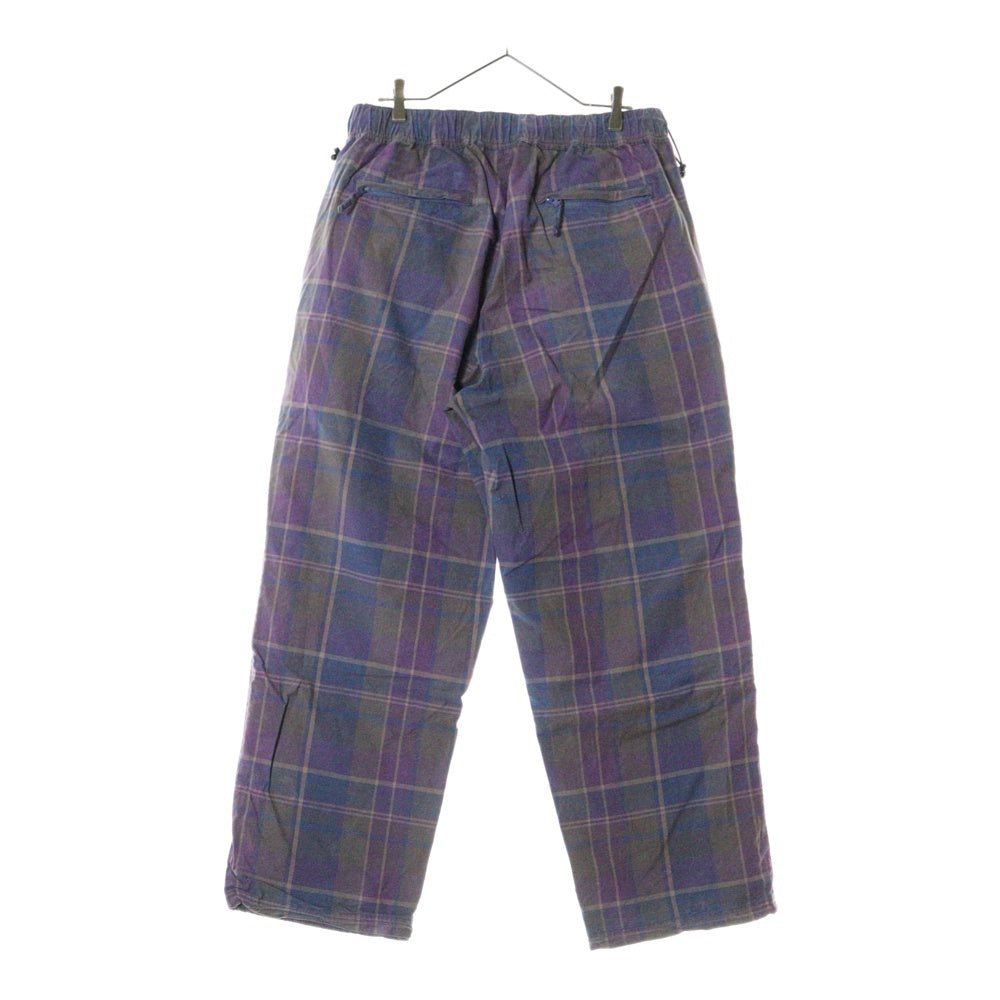 SUPREME(シュプリーム) 24SS Cotton Cinch Pant コットンシンチパンツ チェックワイドパンツ パープル