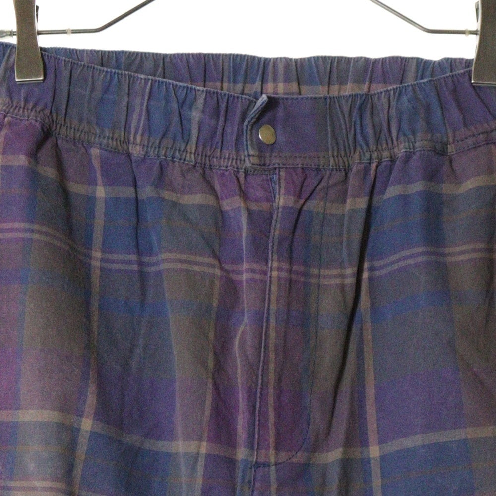 SUPREME(シュプリーム) 24SS Cotton Cinch Pant コットンシンチパンツ チェックワイドパンツ パープル