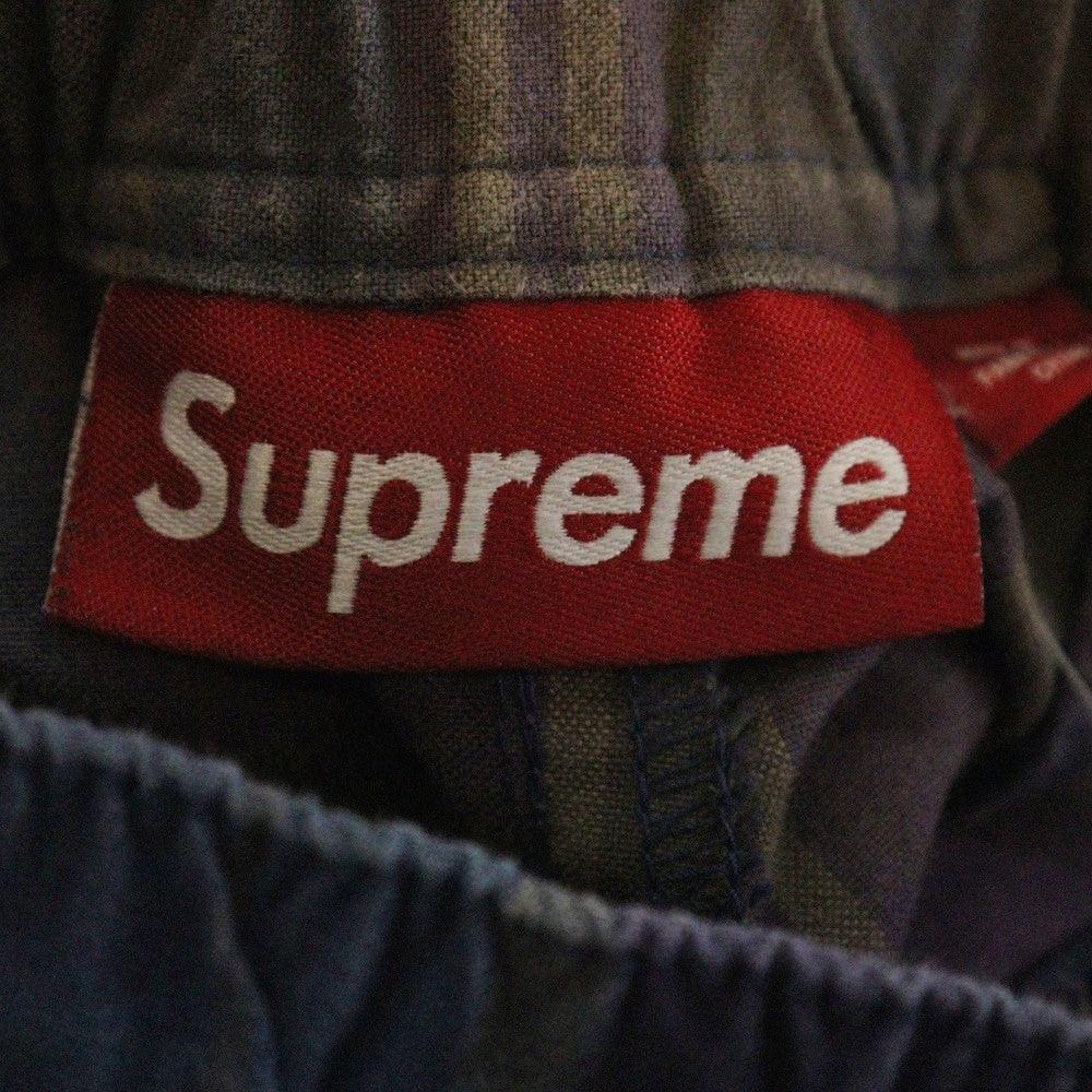 SUPREME(シュプリーム) 24SS Cotton Cinch Pant コットンシンチパンツ チェックワイドパンツ パープル