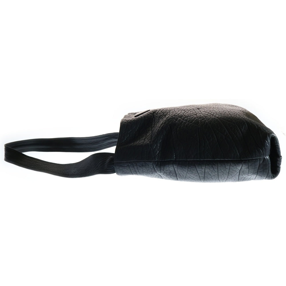 PRADA(プラダ) 22AW HAMMERED LEATHER HAND BAG ハンマードレザーハンドバッグ トライアングルロゴ トートバッグ ブラック 1BC173