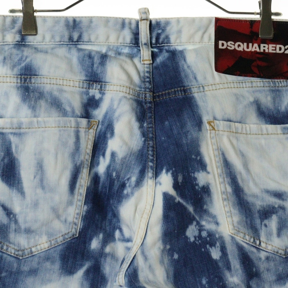 DSQUARED2(ディースクエアード) 19SS Cool Guy Jean ブリーチ加工 スキニーデニムパンツ インディゴ S74LB0485