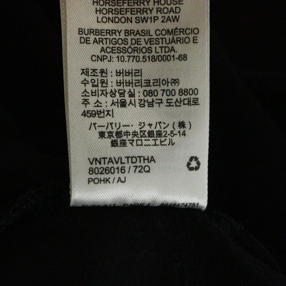 BURBERRY(バーバリー) T-Shirt 半袖Tシャツ ブラック 8026016