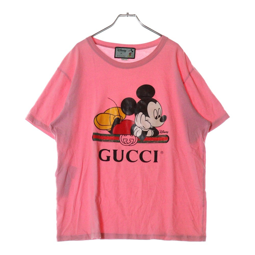 GUCCI(グッチ) ×Disney ディズニー プリント半袖Tシャツ ピンク 492347 XJB7W