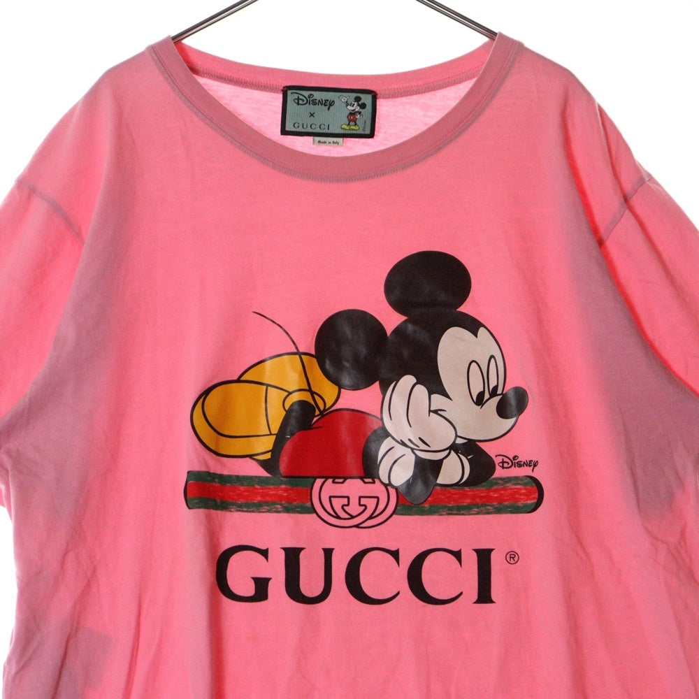 GUCCI(グッチ) ×Disney ディズニー プリント半袖Tシャツ ピンク 492347 XJB7W