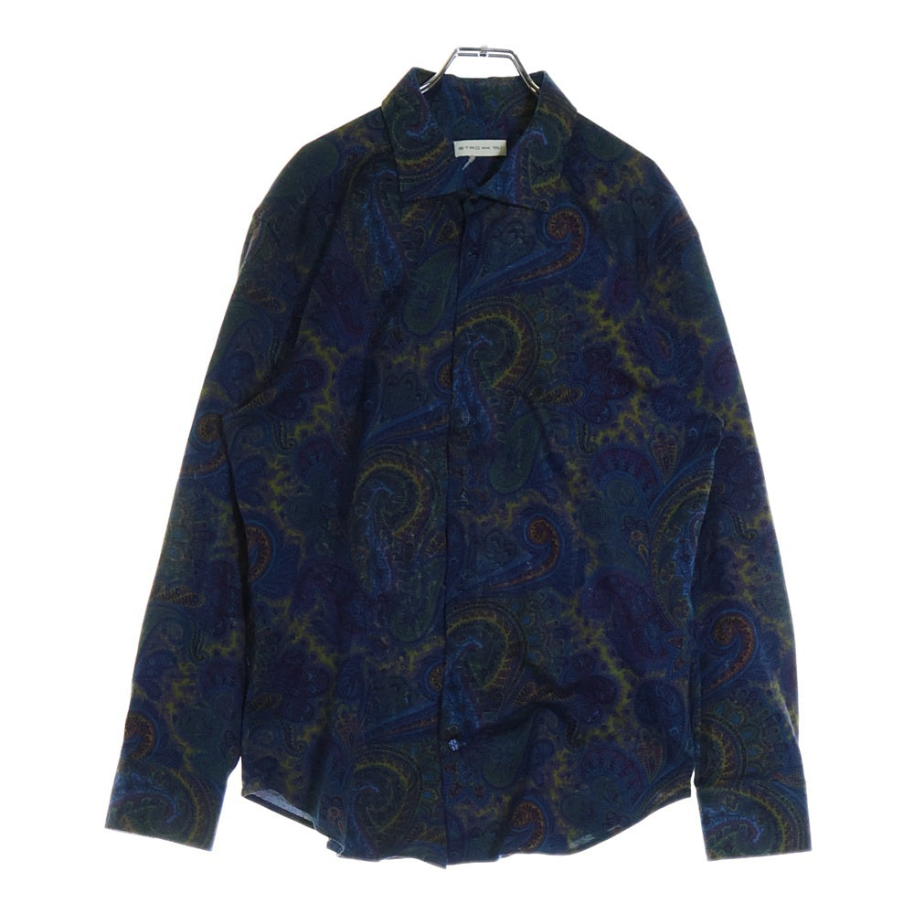 ETRO(エトロ) ペイズリー柄 長袖シャツ ブルー 202-11451-5601