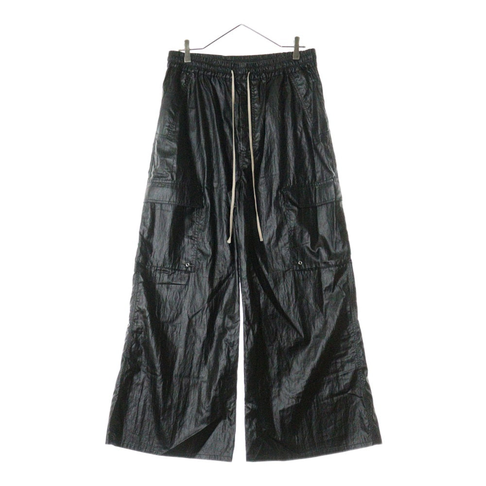 Danke Schon(ダンケシェーン) COATING TENCEL FLARE CARGO ナイロン フレアカーゴパンツ ブラック 25S-PTL016-DS