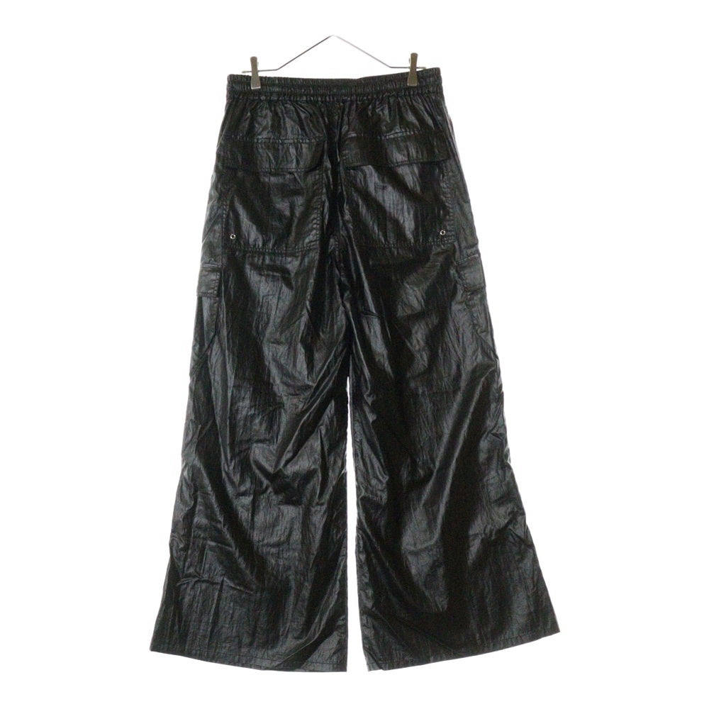 Danke Schon(ダンケシェーン) COATING TENCEL FLARE CARGO ナイロン フレアカーゴパンツ ブラック 25S-PTL016-DS
