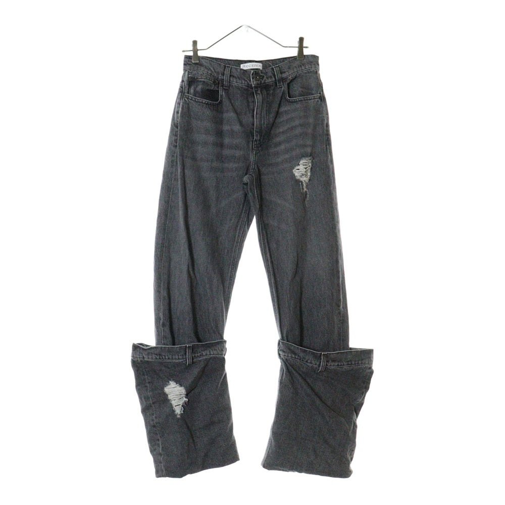 J.W.ANDERSON(ジェー ダブリュー アンダーソン) Double Waistband Denim Pants レイヤードデニムパンツ バケットデニムパンツ グレー レディース DT0056PG1195929