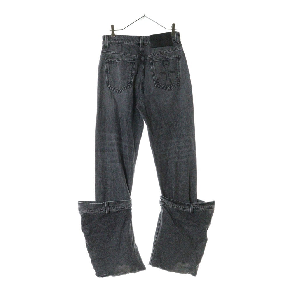 J.W.ANDERSON(ジェー ダブリュー アンダーソン) Double Waistband Denim Pants レイヤードデニムパンツ バケットデニムパンツ グレー レディース DT0056PG1195929