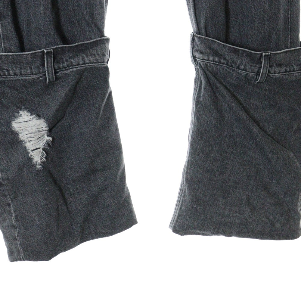 J.W.ANDERSON(ジェー ダブリュー アンダーソン) Double Waistband Denim Pants レイヤードデニムパンツ バケットデニムパンツ グレー レディース DT0056PG1195929