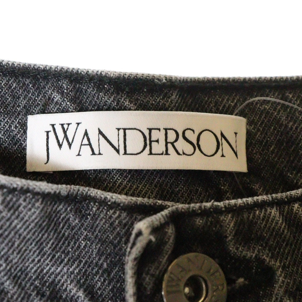 J.W.ANDERSON(ジェー ダブリュー アンダーソン) Double Waistband Denim Pants レイヤードデニムパンツ バケットデニムパンツ グレー レディース DT0056PG1195929