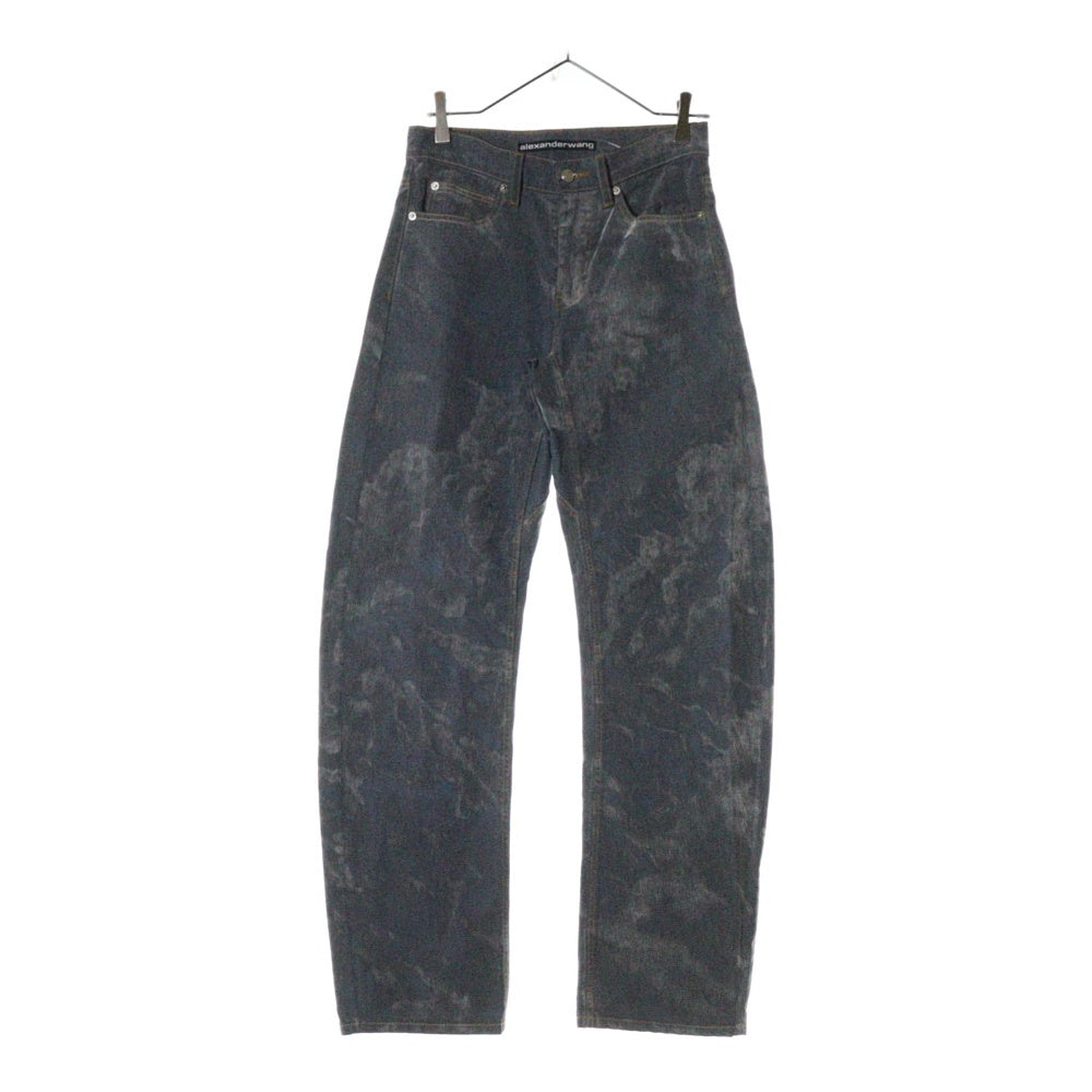 ALEXANDER WANG(アレキサンダーワン) Low Rise Bowed Gusset Jean 総柄デニムパンツ インディゴ レディース 4DC1254595