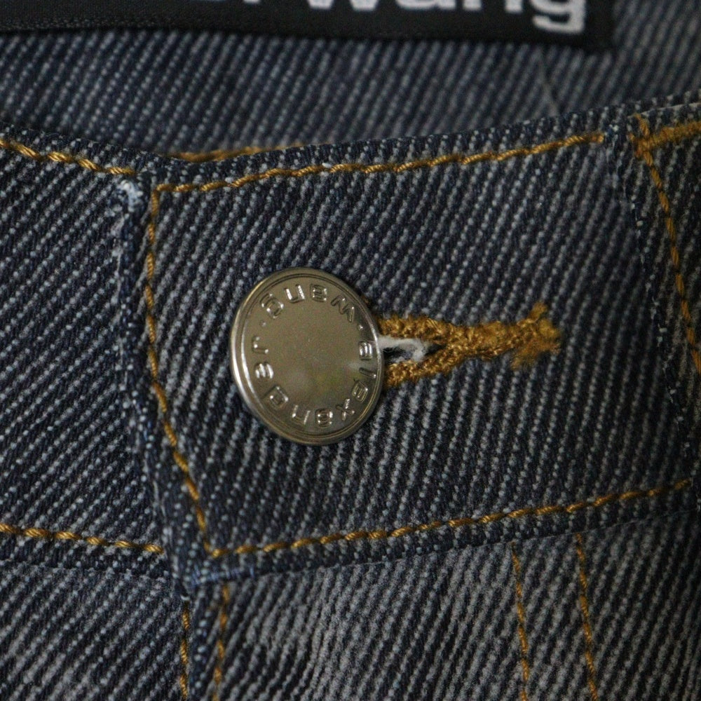 ALEXANDER WANG(アレキサンダーワン) Low Rise Bowed Gusset Jean 総柄デニムパンツ インディゴ レディース 4DC1254595