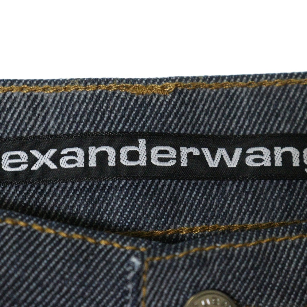 ALEXANDER WANG(アレキサンダーワン) Low Rise Bowed Gusset Jean 総柄デニムパンツ インディゴ レディース 4DC1254595