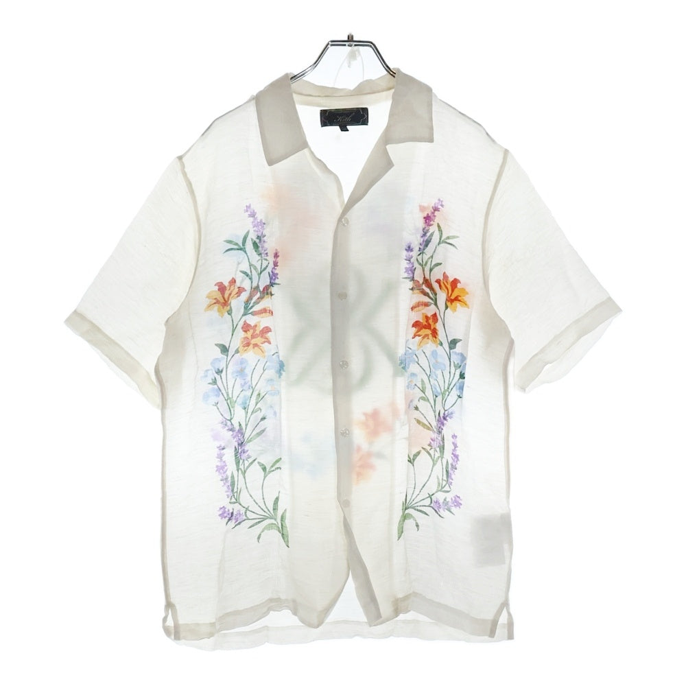 KITH(キス) Thompson Camp Collar Shirt トンプソン キャンプ カラー 花柄 半袖シャツ ホワイト