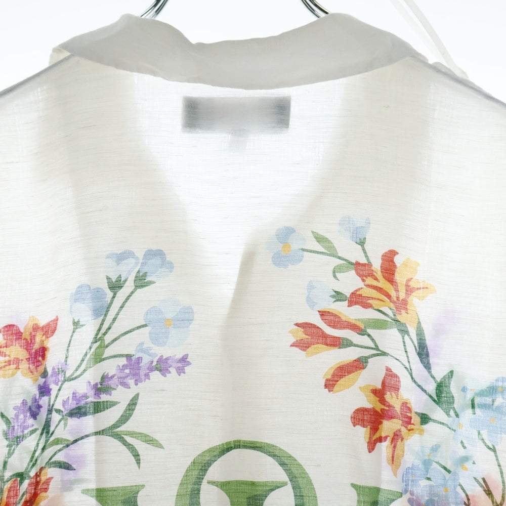 KITH(キス) Thompson Camp Collar Shirt トンプソン キャンプ カラー 花柄 半袖シャツ ホワイト