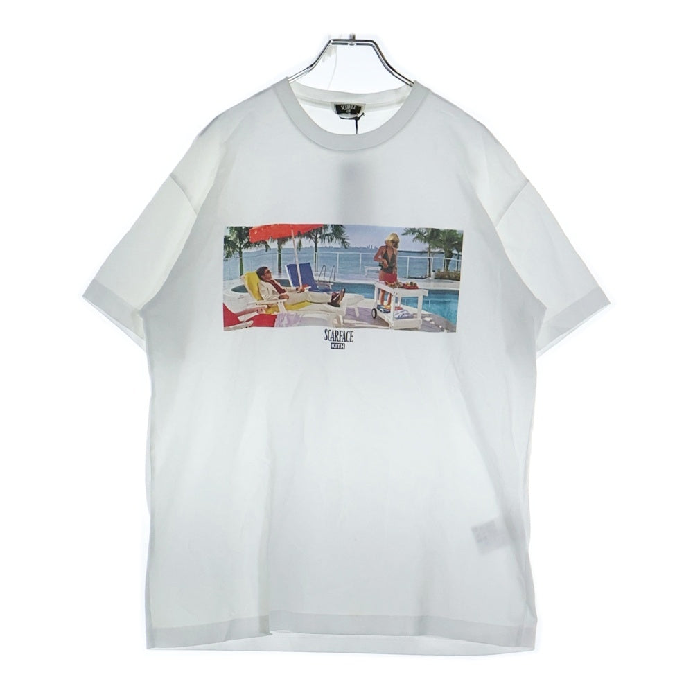KITH(キス) 25SS x Scarface Just Us Tee×スカーフェイスコラボ フロントフォトプリント半袖Tシャツ ホワイト