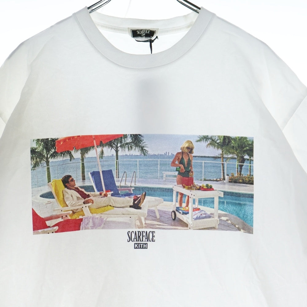 KITH(キス) 25SS x Scarface Just Us Tee×スカーフェイスコラボ フロントフォトプリント半袖Tシャツ ホワイト