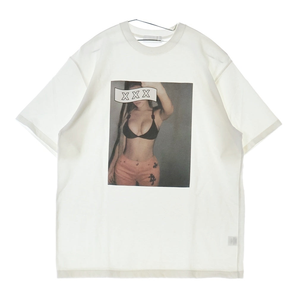 GOD SELECTION XXX(ゴッドセレクショントリプルエックス) フロントフォトプリント 半袖Tシャツ カットソー ホワイト