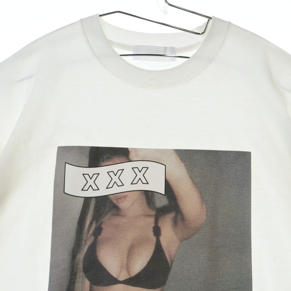 GOD SELECTION XXX(ゴッドセレクショントリプルエックス) フロントフォトプリント 半袖Tシャツ カットソー ホワイト