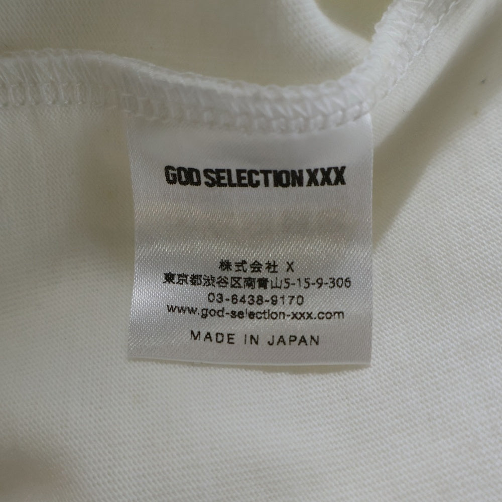 GOD SELECTION XXX(ゴッドセレクショントリプルエックス) フロントフォトプリント 半袖Tシャツ カットソー ホワイト