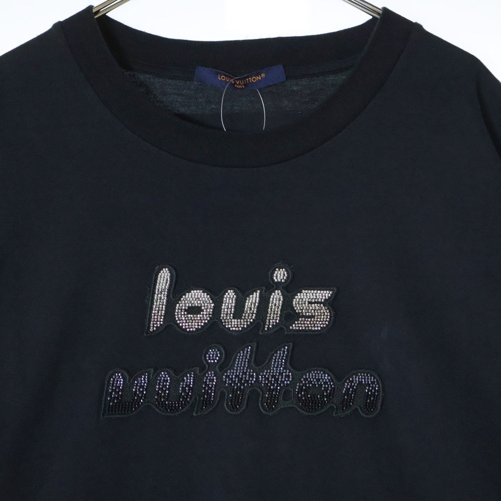 LOUIS VUITTON(ルイヴィトン) 23AW エンブロイダードビーズ 半袖Tシャツ カットソー ブラック RM232M NPG HPY86W