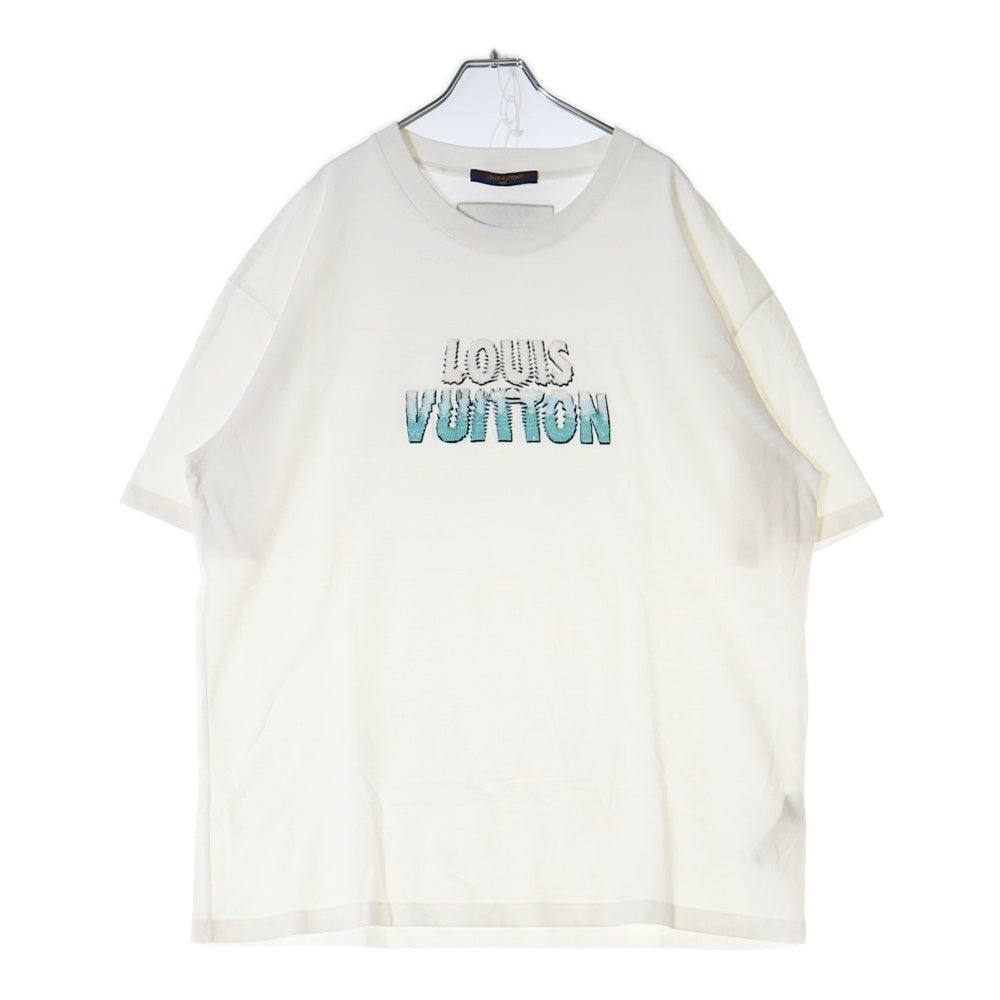 LOUIS VUITTON(ルイヴィトン) 23AW エンブロイダード ビーズ装飾 半袖Tシャツ カットソー ホワイト RM232M NPG HPY35W
