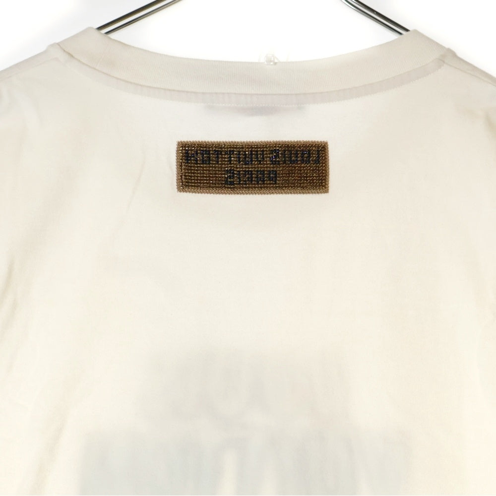 LOUIS VUITTON(ルイヴィトン) 23AW エンブロイダード ビーズ装飾 半袖Tシャツ カットソー ホワイト RM232M NPG HPY35W
