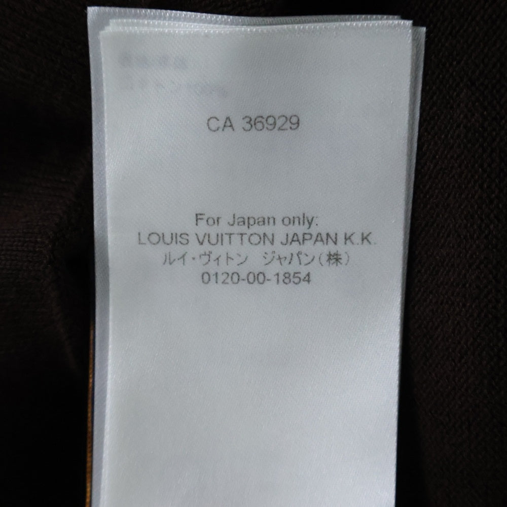 LOUIS VUITTON(ルイヴィトン) 24SS インターシャ ジャガード刺繍 半袖Tシャツ カットソー ブラウン RM241 AUR HQN83W