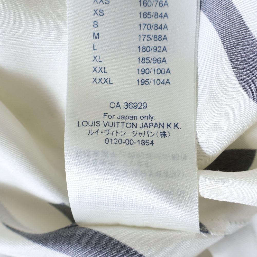 LOUIS VUITTON(ルイヴィトン) 19SS ロゴ総柄デザイン シルク長袖シャツ ホワイト RM191M JHR HGS08W