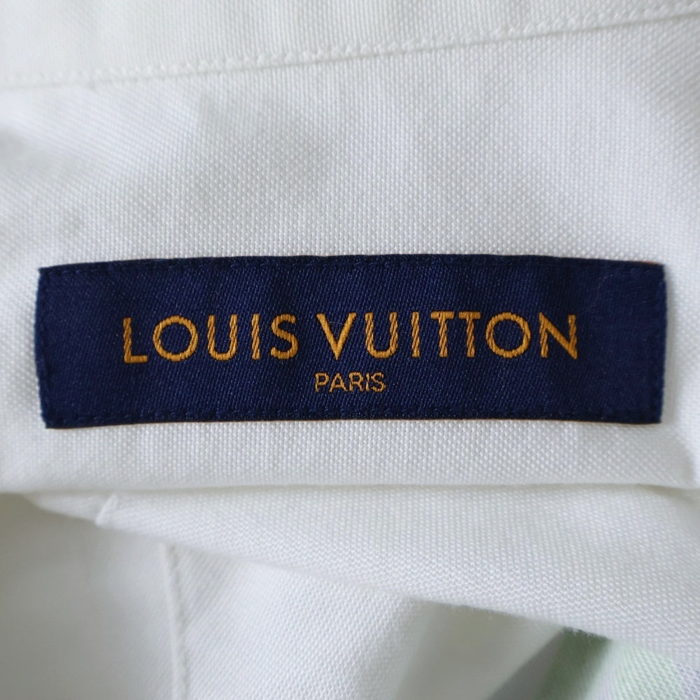 LOUIS VUITTON(ルイヴィトン) 22AW カートゥーンエイリアングラフィックプリント長袖シャツアンドタイ ホワイト RM222 H78 HNS99W