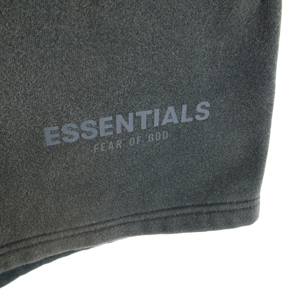 FEAR OF GOD ESSENTIALS(フィアオブゴッド エッセンシャルズ) Sweat Pants ラバーロゴ スウェット ショーツ ハーフパンツ ブラック