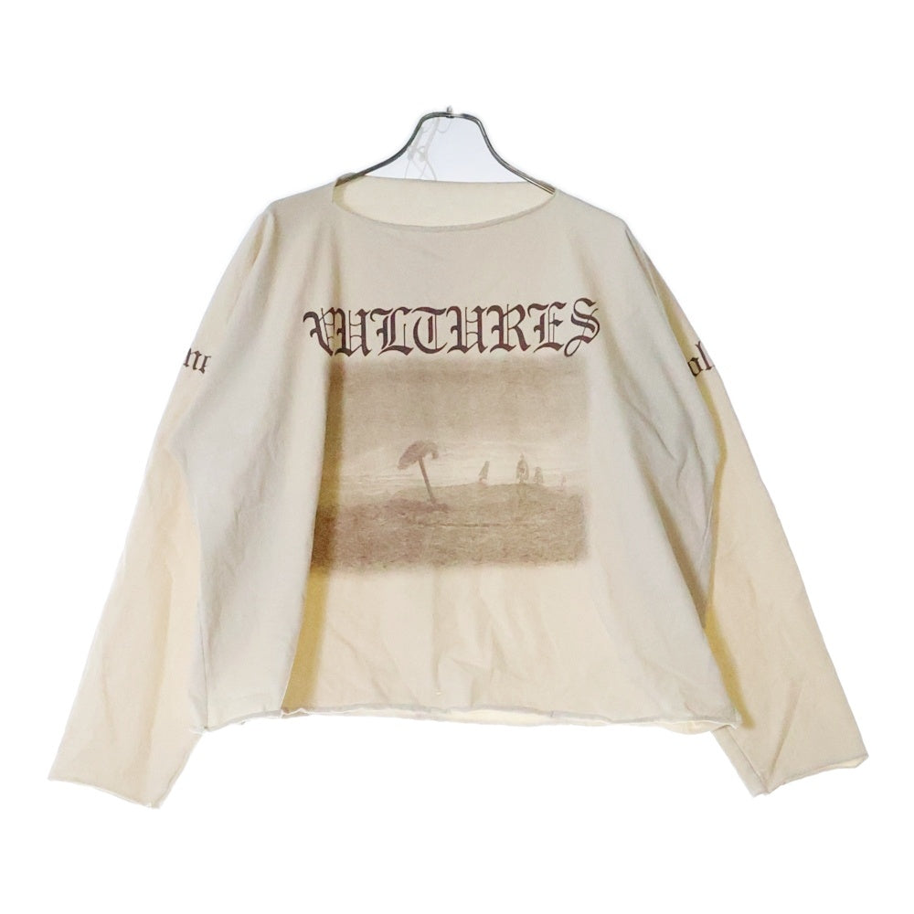 YEEZY(イージー) VULTURES カットオフ 長袖Tシャツ カットソー アイボリー
