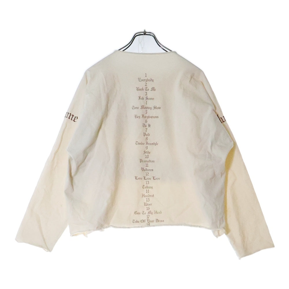 YEEZY(イージー) VULTURES カットオフ 長袖Tシャツ カットソー アイボリー