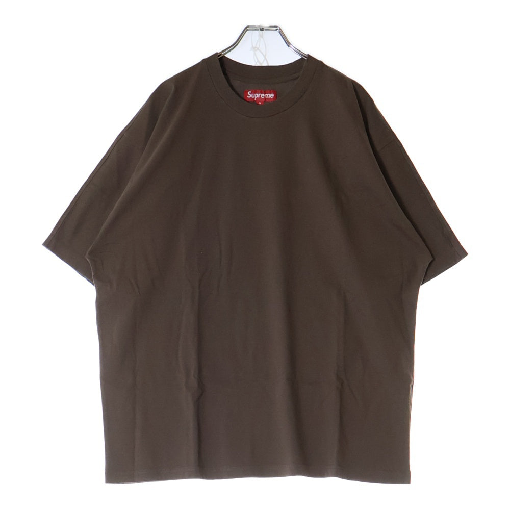 SUPREME(シュプリーム) 25SS Intarsia S/S Top インタージャ バックロゴ半袖Tシャツ ブラウン