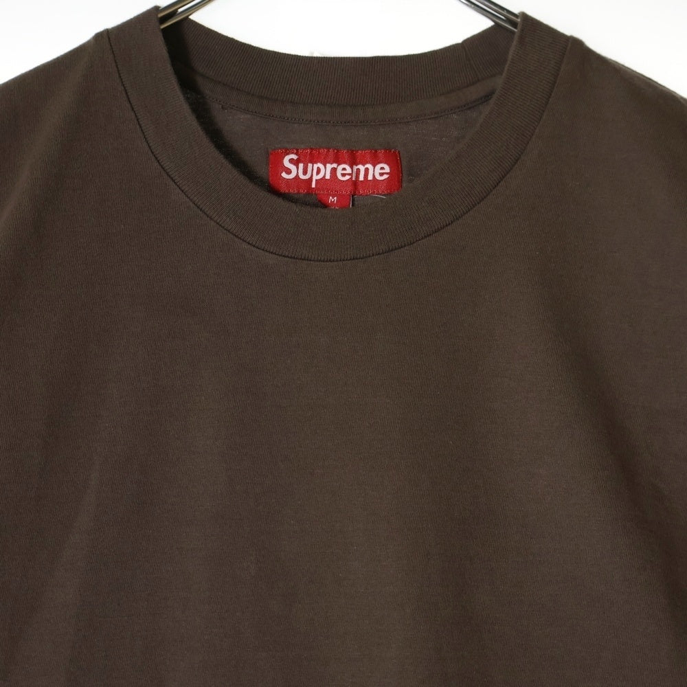 SUPREME(シュプリーム) 25SS Intarsia S/S Top インタージャ バックロゴ半袖Tシャツ ブラウン