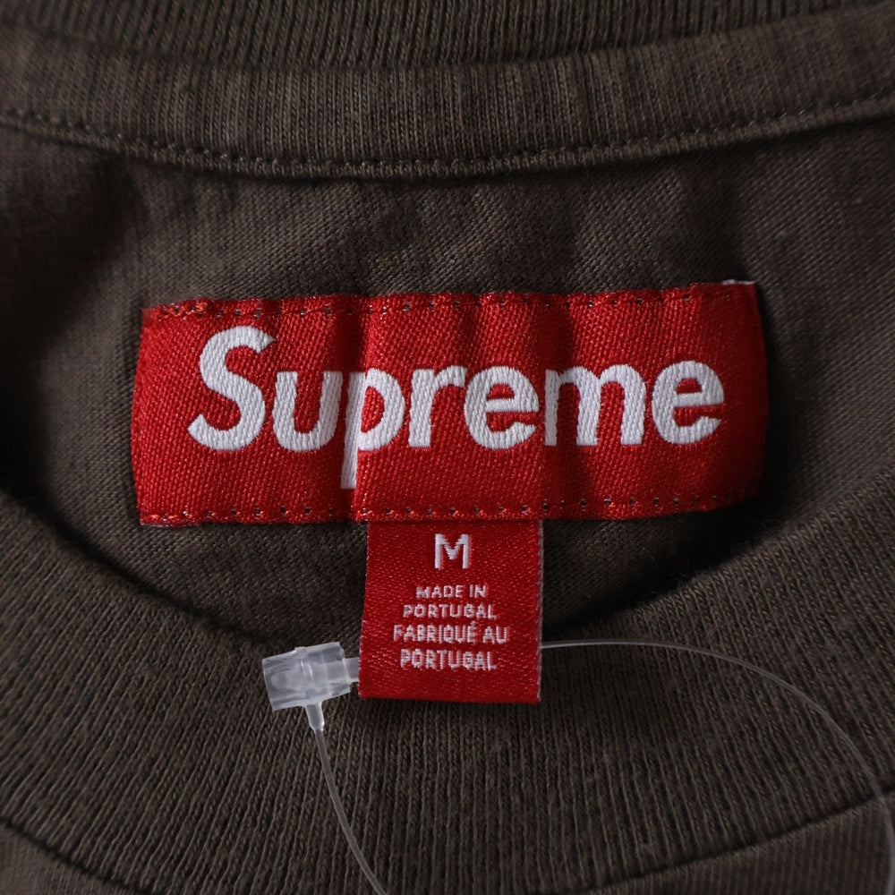 SUPREME(シュプリーム) 25SS Intarsia S/S Top インタージャ バックロゴ半袖Tシャツ ブラウン