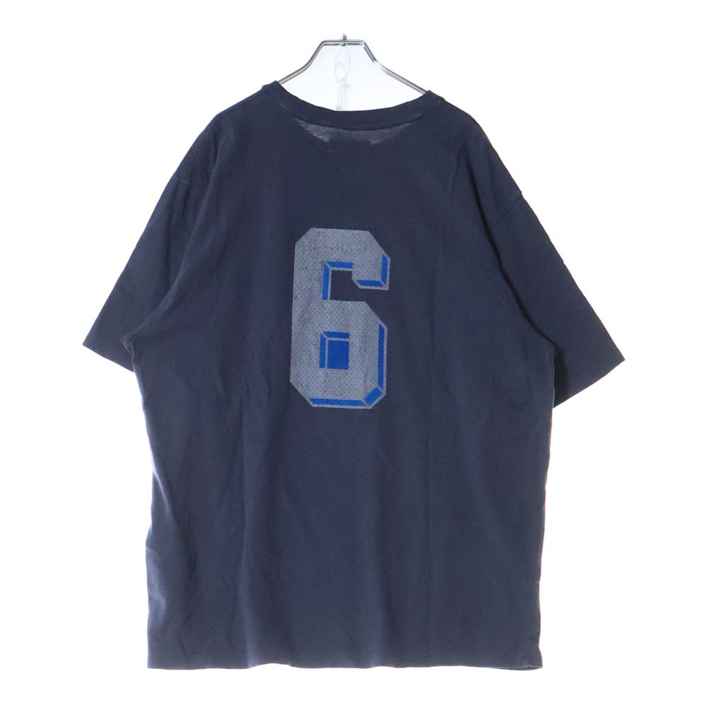 SUPREME(シュプリーム) 25SS Flocked Washed S/S Top フロック ウォッシュド加工 半袖Tシャツ ネイビー