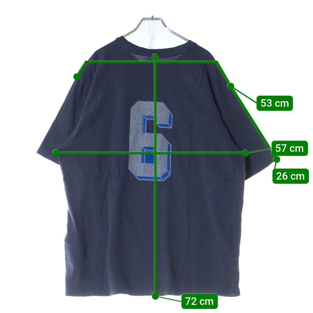SUPREME(シュプリーム) 25SS Flocked Washed S/S Top フロック ウォッシュド加工 半袖Tシャツ ネイビー