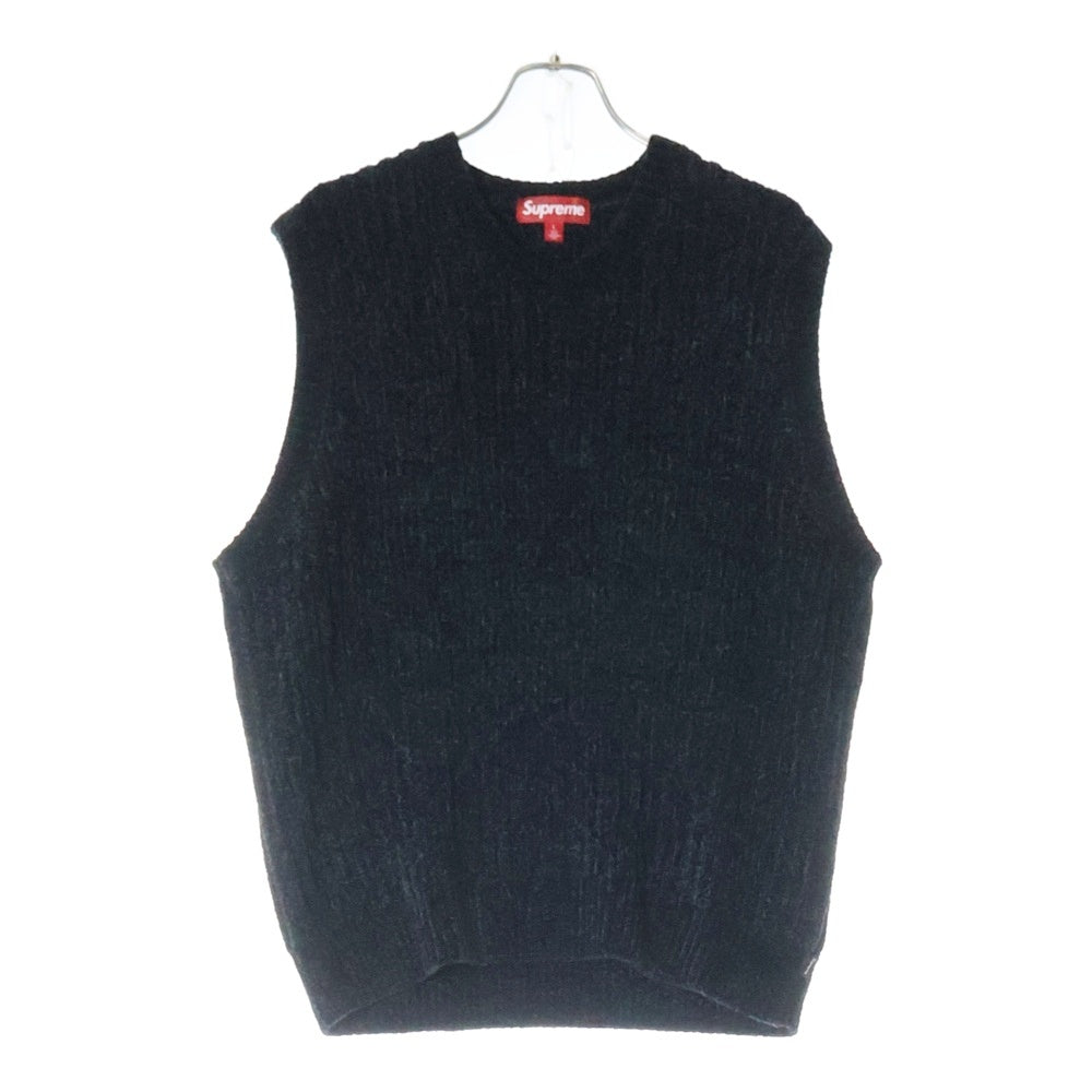 SUPREME(シュプリーム) 24AW Chenille Sweater Vest シェニール ニットセーター ベスト ブラック