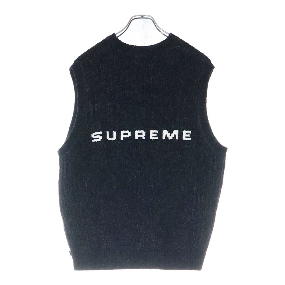 SUPREME(シュプリーム) 24AW Chenille Sweater Vest シェニール ニットセーター ベスト ブラック