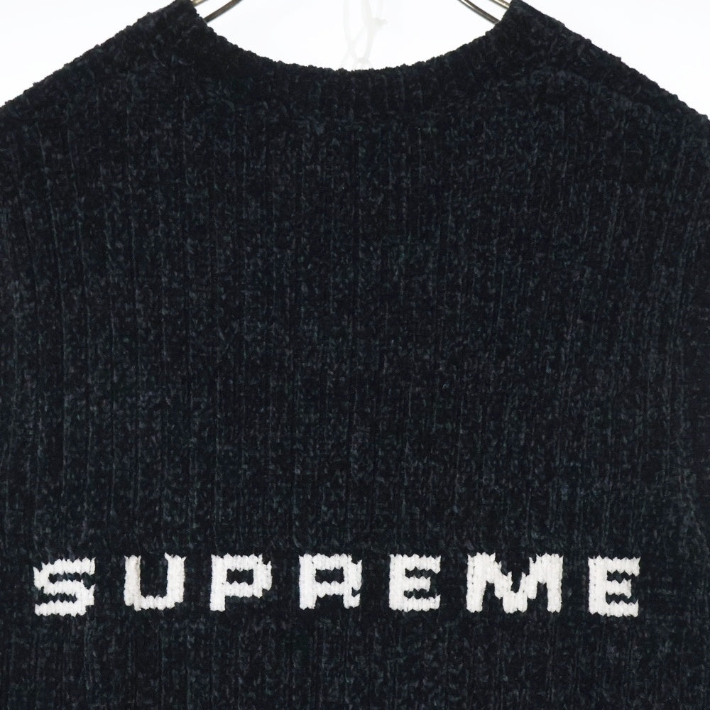 SUPREME(シュプリーム) 24AW Chenille Sweater Vest シェニール ニットセーター ベスト ブラック