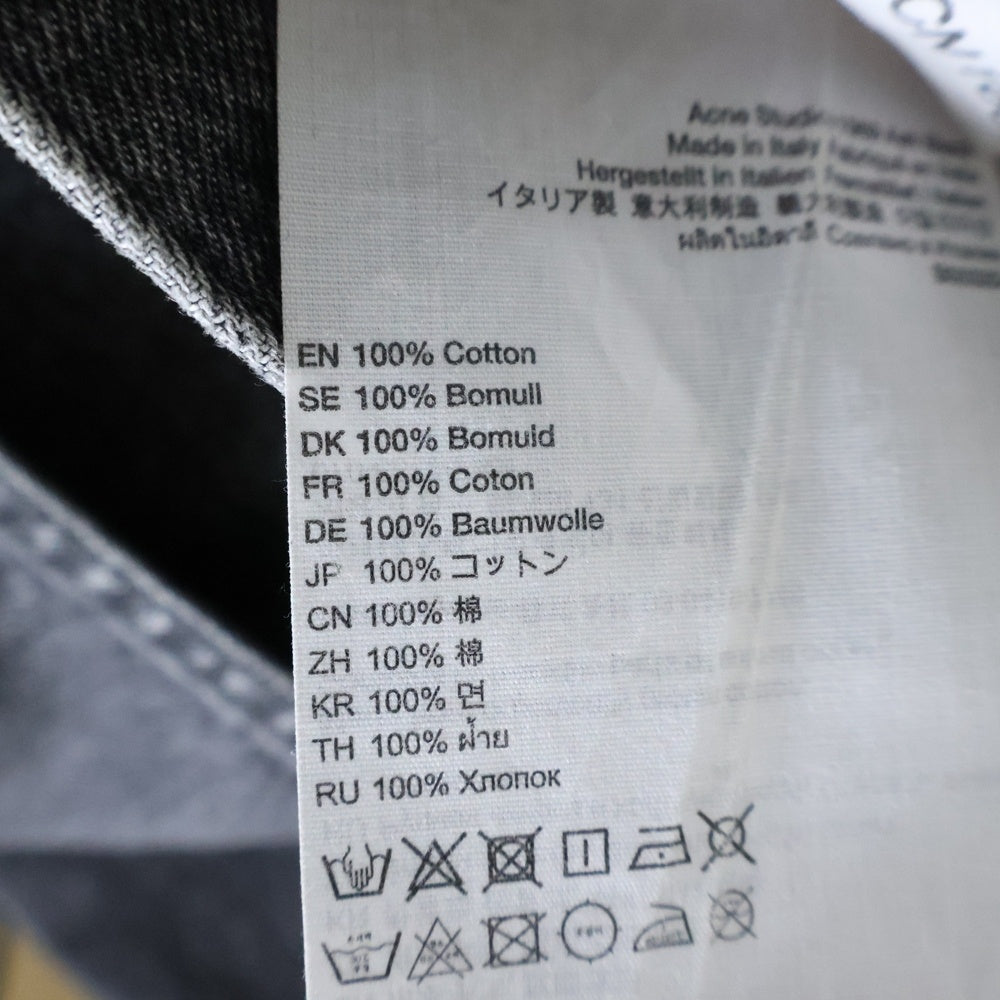 ACNE(アクネ) Loose Fit Jeans 1989 ルーズフィットジーンズ ワイドデニムパンツ B00322 ブラック