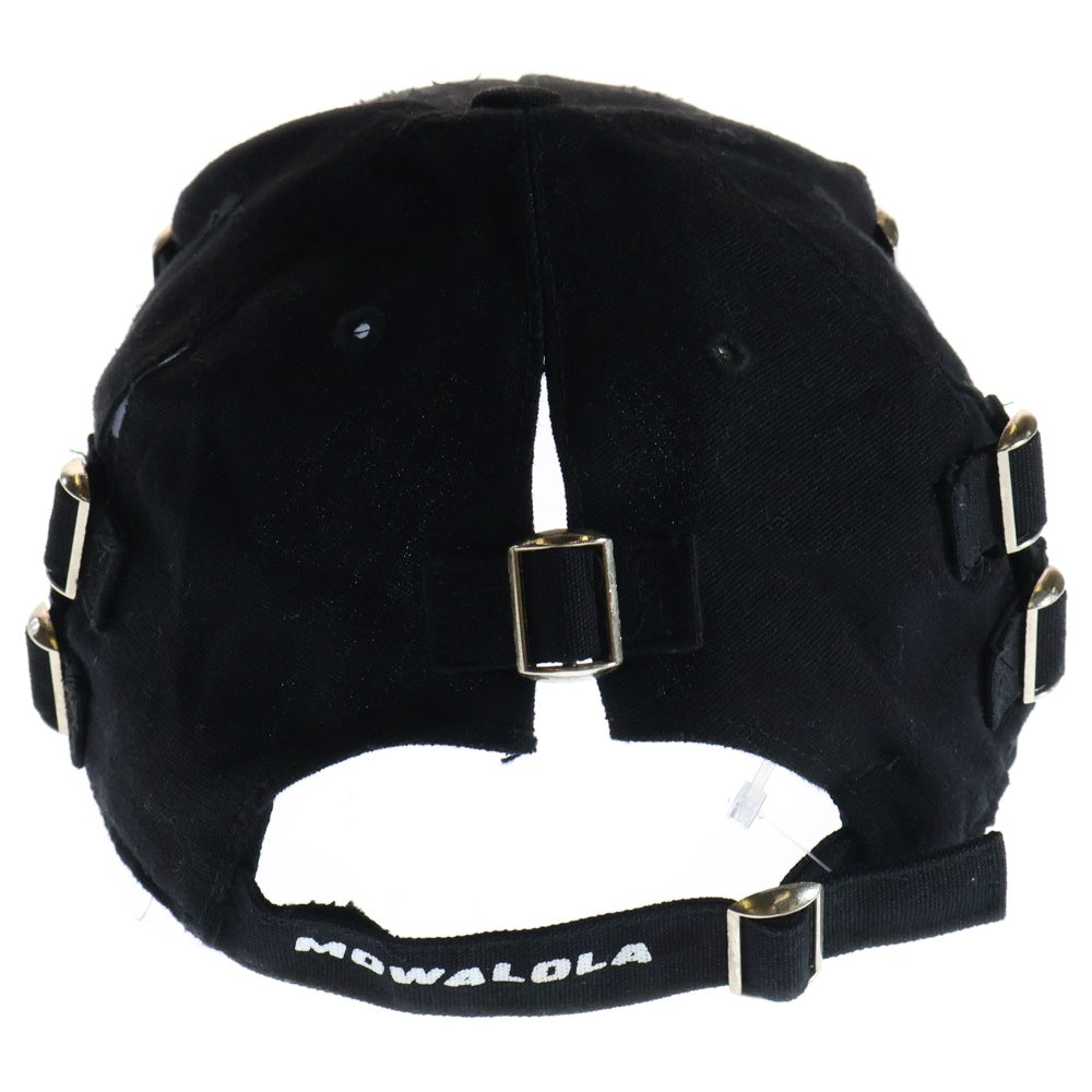 Mowalola(モワローラ) MOWALOLA CAP モワローラキャップ ロゴエンブロイダリーキャップ 帽子 ブラック