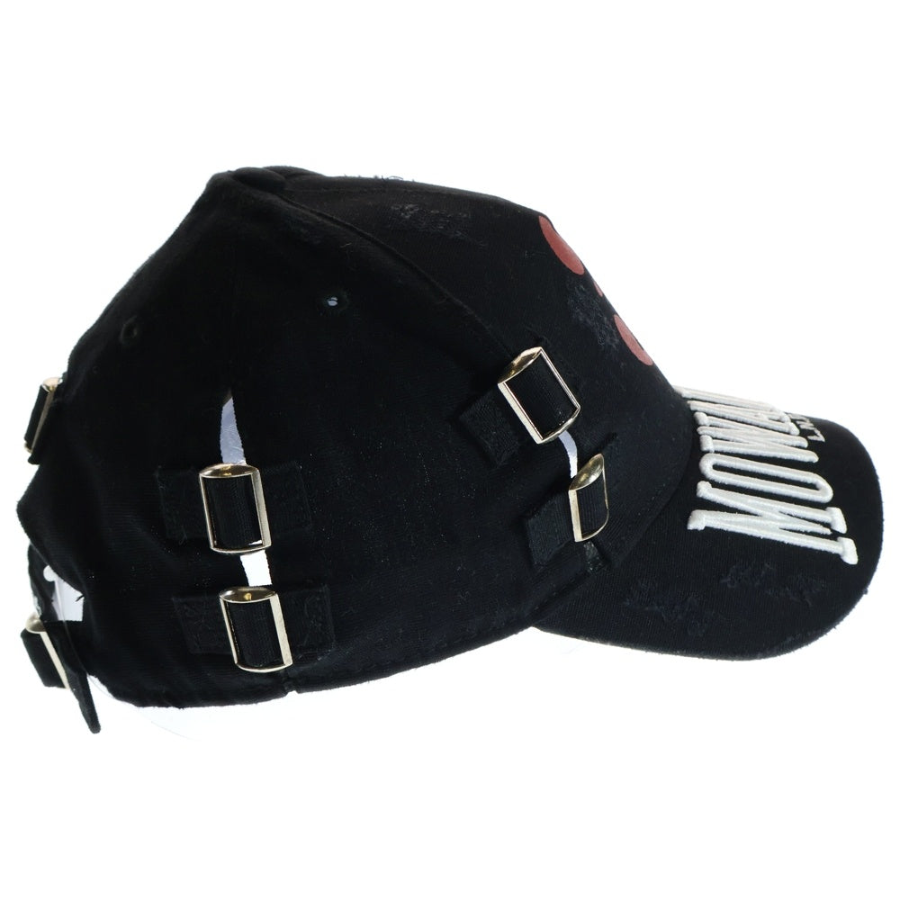 Mowalola(モワローラ) MOWALOLA CAP モワローラキャップ ロゴエンブロイダリーキャップ 帽子 ブラック