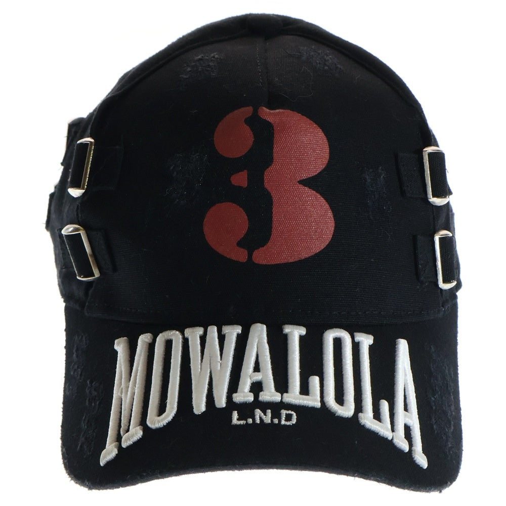 Mowalola(モワローラ) MOWALOLA CAP モワローラキャップ ロゴエンブロイダリーキャップ 帽子 ブラック