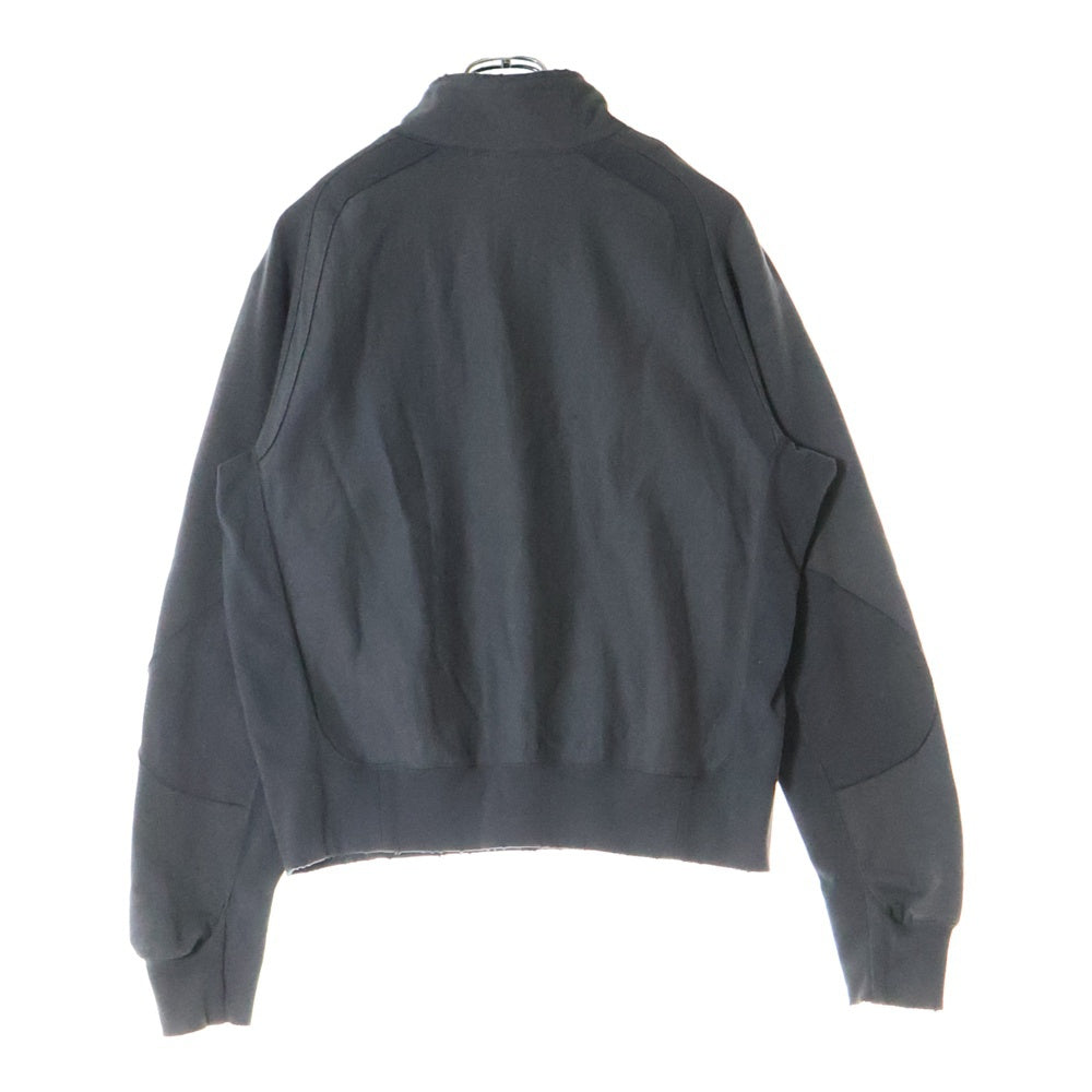 JIAN YE(ジェン イェ) 23AW SOLID ZIP TOP ソリッドジップトップ ハーフジップモックネックスウェットトレーナー チャコール